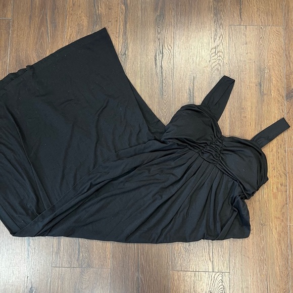 Loved black maternity maxi dress SZ LG - Picture 1 of 5